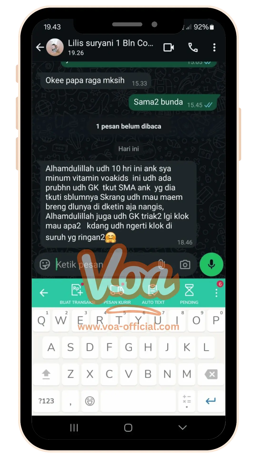 Testimonials VOA Vitamin Otak Anak Speech Delay Autis Terlambat Bicara