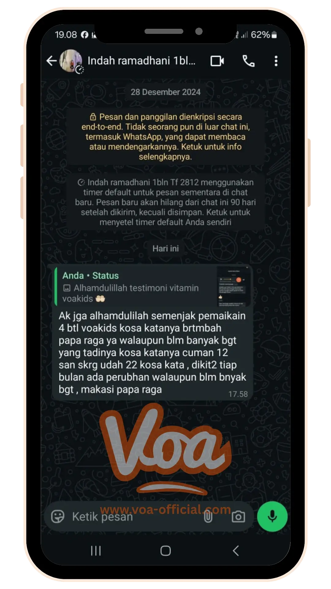 Testimonials VOA Vitamin Otak Anak Speech Delay Autis Terlambat Bicara